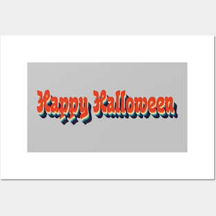 happy halloween day retro vintage Posters and Art